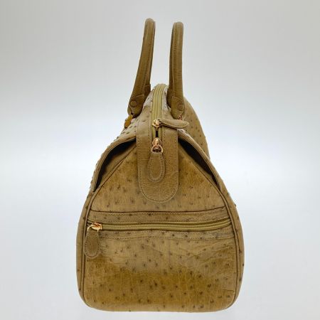   ボストンバッグ　オーストリッチ オリーブ