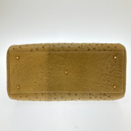   ボストンバッグ　オーストリッチ オリーブ