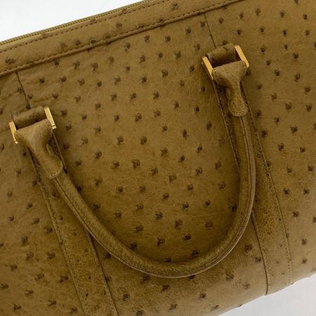   ボストンバッグ　オーストリッチ オリーブ