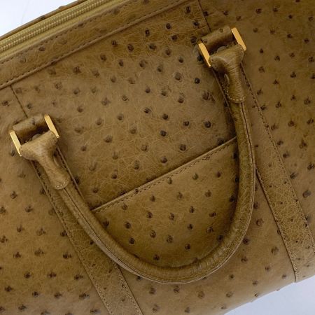   ボストンバッグ　オーストリッチ オリーブ