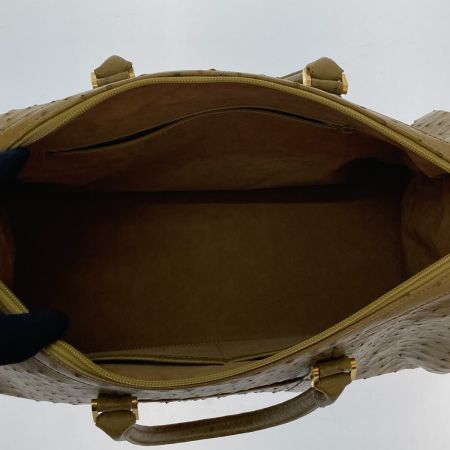   ボストンバッグ　オーストリッチ オリーブ