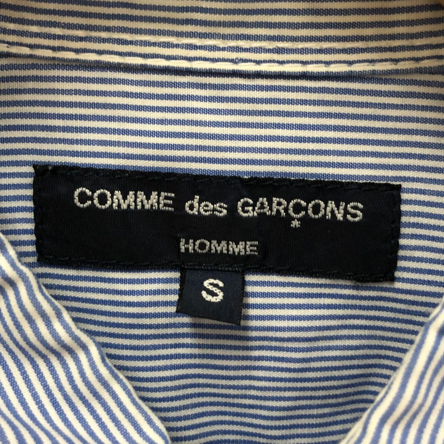 カーキ×インディゴ □□COMME des GARCONS HOMME メンズシャツ サイズS