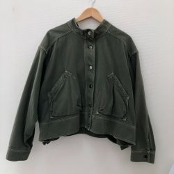 □□ VALENTINO バレンチノ レディースデニムジャケット　サイズ46(XL) PB0DC00S3WC825 オリーブ Cランク