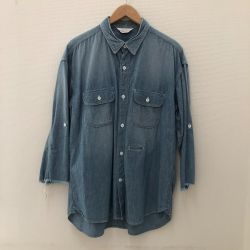 □□ UN USED アンユーズド メンズデニムシャツ　サイズ2(M) US1491 スカイブルー Bランク