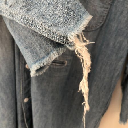  UN USED アンユーズド メンズデニムシャツ　サイズ2(M) US1491 スカイブルー