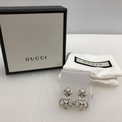 □□ GUCCI グッチ ピアス　 246488 J8400 8106 インターロッキングG ハート スイング Bランク