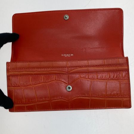  COACH コーチ ウォレットエンボスド クロコ レザー 53393 オレンジ