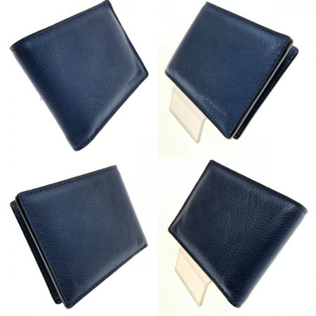  COACH コーチ 財布 2つ折り財布  レザースリムビルフォールドウォレット 75302 ネイビー