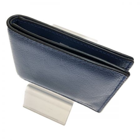  COACH コーチ 財布 2つ折り財布  レザースリムビルフォールドウォレット 75302 ネイビー