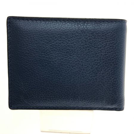  COACH コーチ 財布 2つ折り財布  レザースリムビルフォールドウォレット 75302 ネイビー