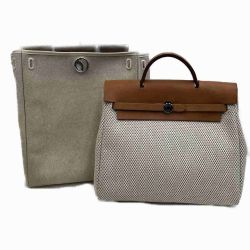 □□ HERMES エルメス エールバッグ  ストラップ付  □F 2002年 ナチュラル Cランク