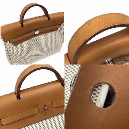  HERMES エルメス エールバッグ  ストラップ付  □F 2002年 ナチュラル