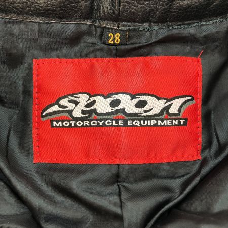  SPOON スプーン レザーパンツ ストレート 28インチ(S) SPP-315 ブラック