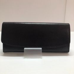 □□ MARGARET HOWELL idea 長財布 牛革 ダークブラウン Aランク