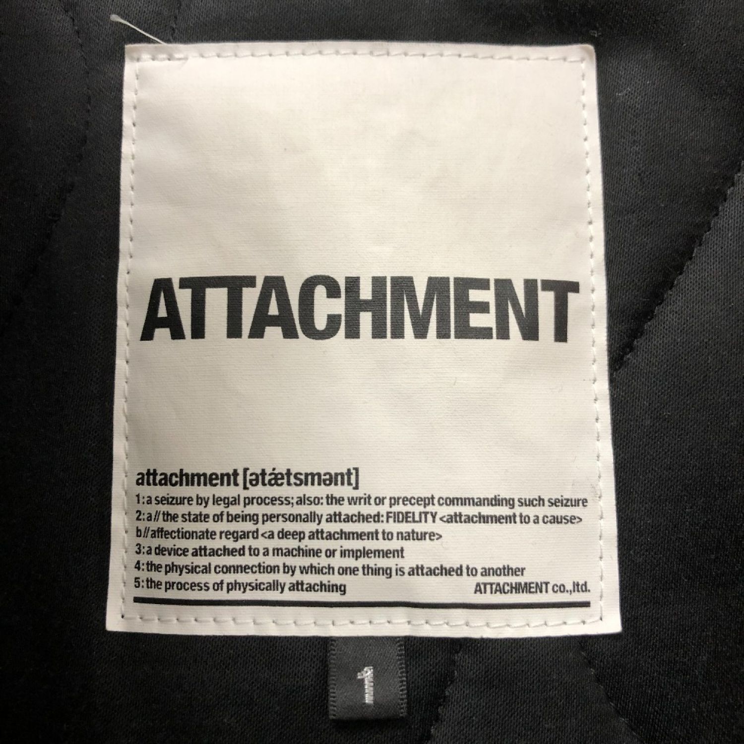 中古】 ATTACHMENT アタッチメント メンズ衣料 キルティングブルゾン