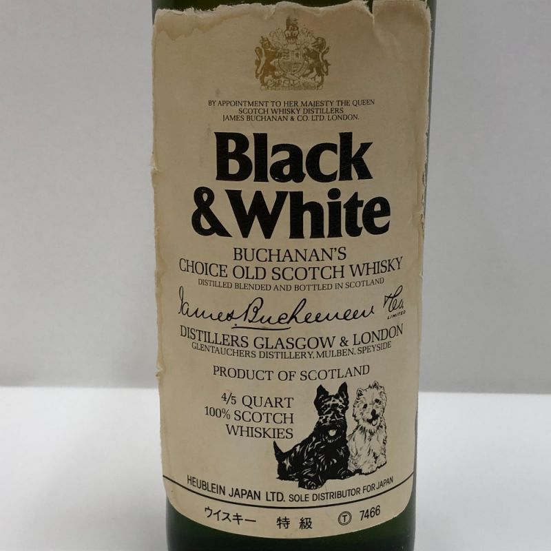 ウイスキー 古酒 BLACK＆WHITE ブラックアンドホワイト オールド ...
