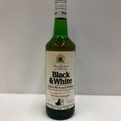□□ black&white ブラックアンドホワイト スコッチウイスキー　古酒 Sランク 未開栓