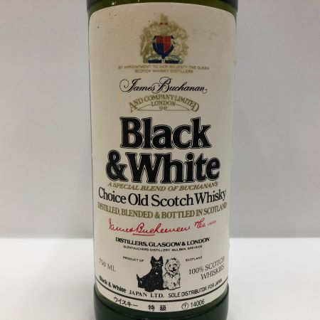 black&white ブラックアンドホワイト スコッチウイスキー　古酒 未開栓