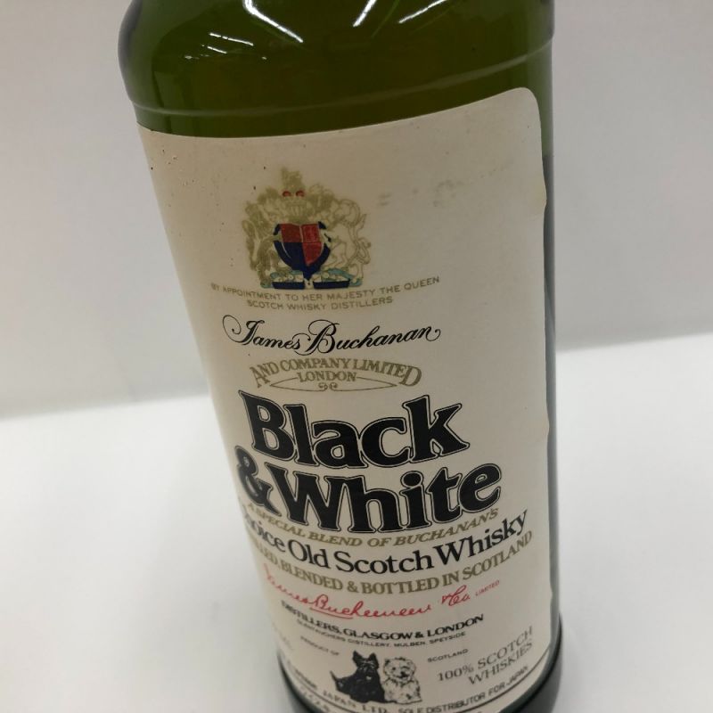中古】 black&white ブラックアンドホワイト スコッチウイスキー 古酒 