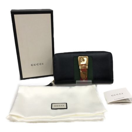 中古】 GUCCI グッチ ラウンドファスナー長財布 シルヴィ 476083