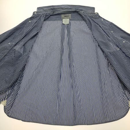  YAECA ヤエカ ストライプ コットンシャツ スナップボタン Sサイズ 11151 ブルー/ホワイト