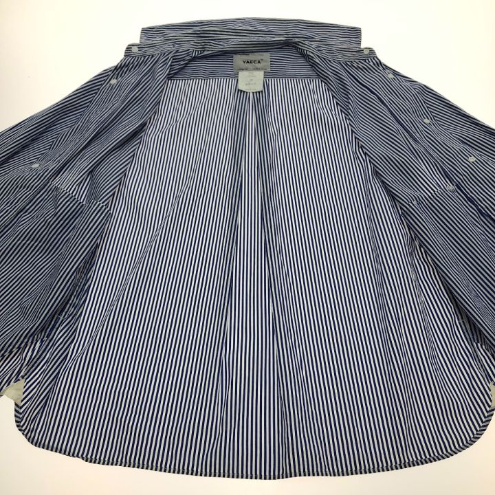 【秋物】YAECA ヤエカ ストライプ バンドカラーシャツ YAECA ヤエカ ストライプ バンドカラー 長袖 シャツ コットン