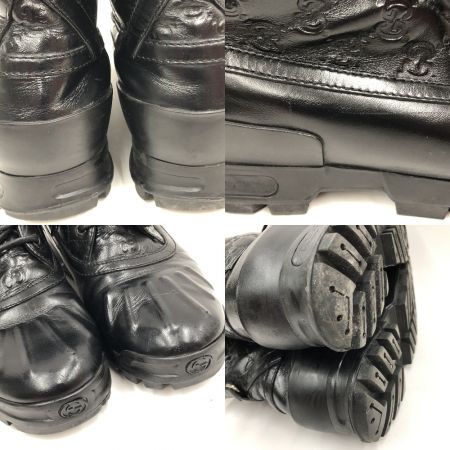  GUCCI グッチ GGレースアップブーツ 25.5cm 269992 ブラック