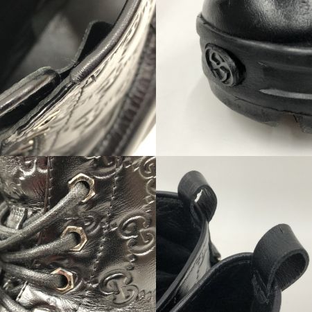  GUCCI グッチ GGレースアップブーツ 25.5cm 269992 ブラック
