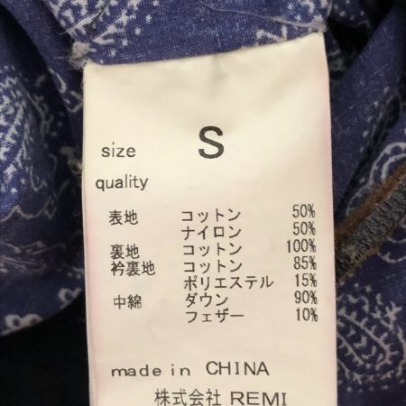  REMI RELIEF レミレリーフ メンズ衣料  ダウンベスト SIZE S ブラック