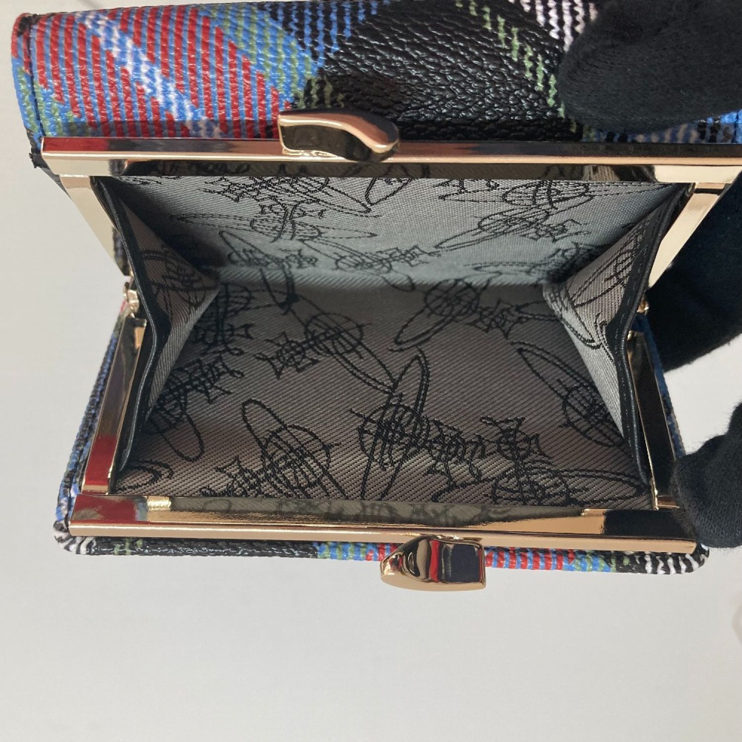箱付きVivienne Westwood　クロコ型押し　二つ折り財布　ブラウン