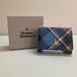 □□ Vivienne Westwood ヴィヴィアン・ウエストウッド DERBY SMALL FRAME WALLET ブルー Aランク