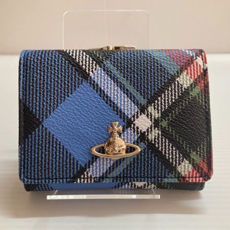  Vivienne Westwood ヴィヴィアン・ウエストウッド DERBY SMALL FRAME WALLET ブルー