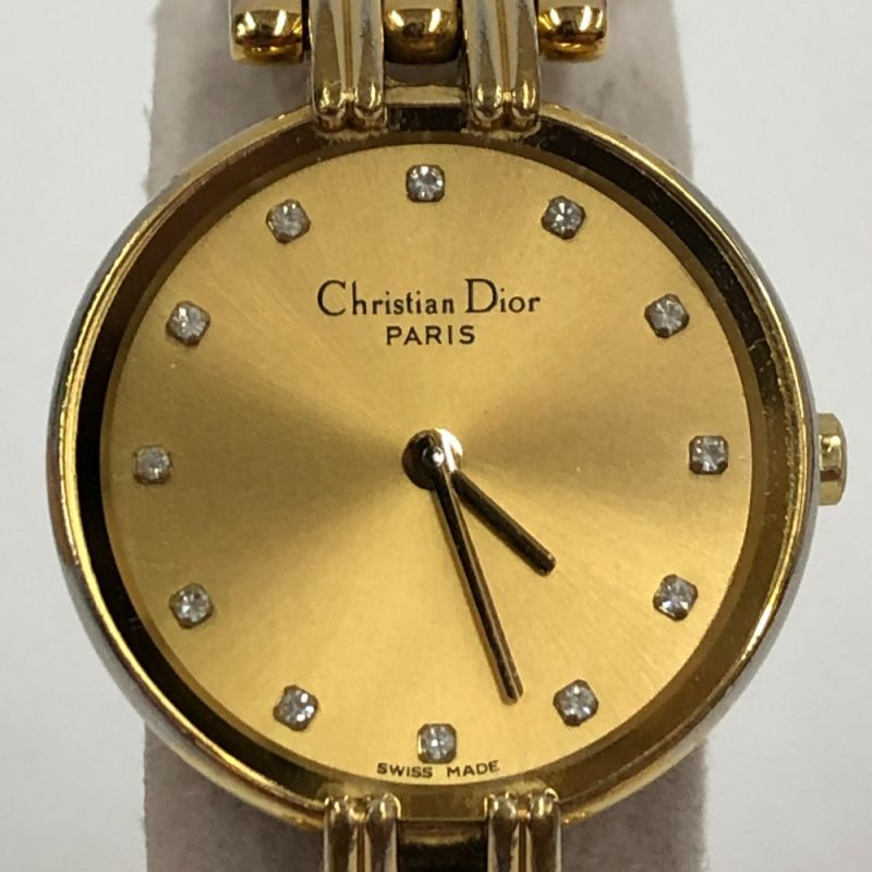 中古】 Christian Dior クリスチャンディオール 腕時計 クォーツ