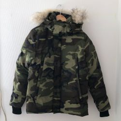 □□ CANADA GOOSE カナダグース メンズ衣料 ジャケット　 WYNDHAM PARKA FF　SIZE S  3808M オリーブ×ブラック Aランク