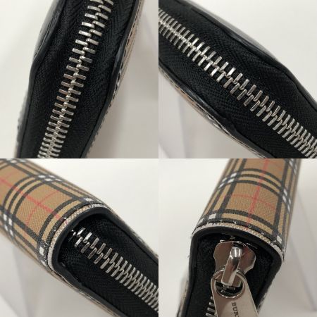 【中古】 BURBERRY バーバリー ラウンドファスナー 長財布