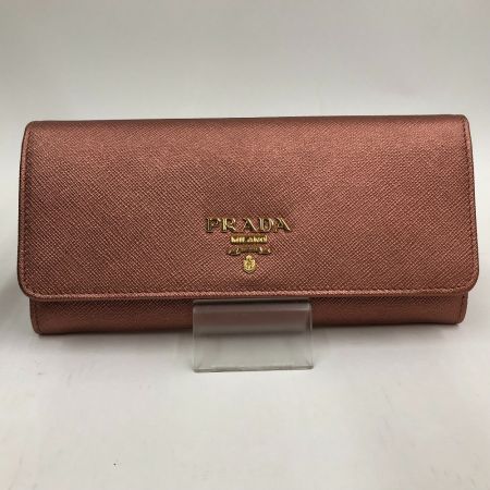  PRADA プラダ  2つ折り長財布 サフィアーノ 1M1132 ピンクゴールド