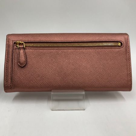  PRADA プラダ  2つ折り長財布 サフィアーノ 1M1132 ピンクゴールド