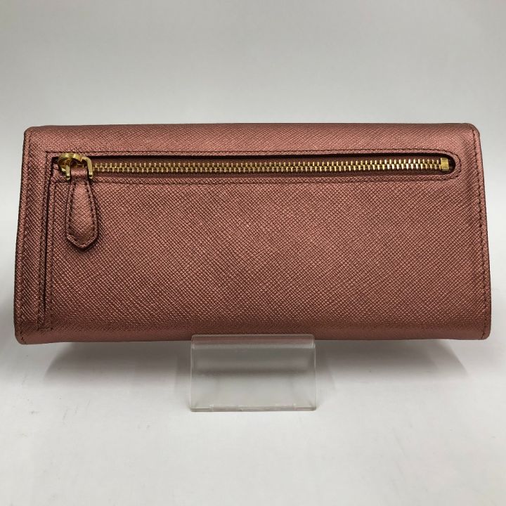 PRADA プラダ 2つ折り長財布 サフィアーノ 1M1132 ピンクゴールド 