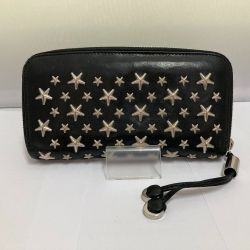 □□ JIMMY CHOO ジミーチュウ Filipa ラウンドファスナー長財布 ブラック Cランク