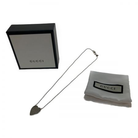  GUCCI グッチ ネックレス　ハートプレート　シルバー925