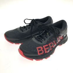 □□ asics アシックス ランニングシューズ GEL-KAYANO 25 BERLIN 24cm 本体のみ 1012A119 ブラック×レッド Bランク