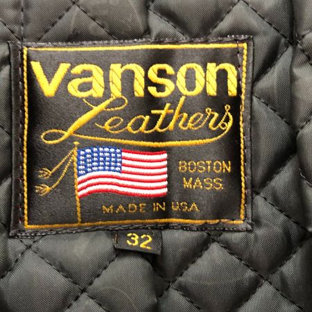 中古】 VANSON バンソン メンズ衣料 ジャケット サイズ32 ブラック B