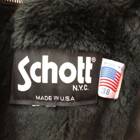  Schott ショット メンズ衣料  レザートラッカジャケット 　サイズ38 ブラック