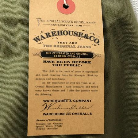 warehouse ウェアハウス メンズ衣料 パンツ Lot 1082 CHINOES　サイズ33  オリーブ