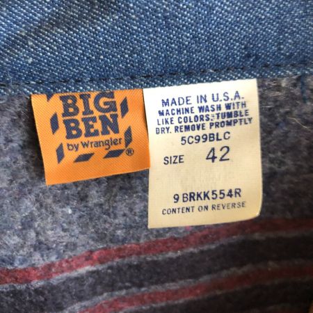  BIG BEN 70～80S　メンズ ジャケット　サイズ４２ インディゴ