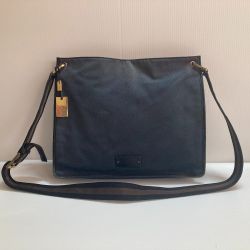 □□ GUCCI グッチ キャンバス ショルダーバッグ R90656 ネイビー Cランク