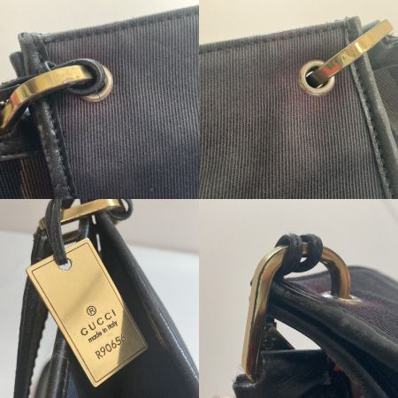  GUCCI グッチ キャンバス ショルダーバッグ R90656 ネイビー