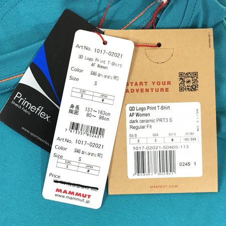  MAMMUT マムート QD Logo Print T-Shirt AF Women’s ジャパンサイズM 1017-02021 スカイブルー