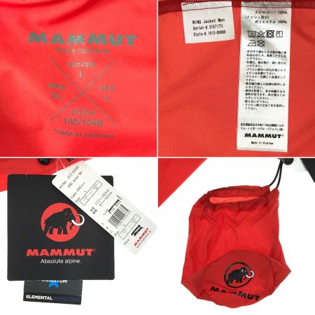  MAMMUT マムート ウイングジャケット ｳｲﾝｸﾞｼﾞｬｹｯﾄ レッド Lサイズ(ジャパンサイズXL)