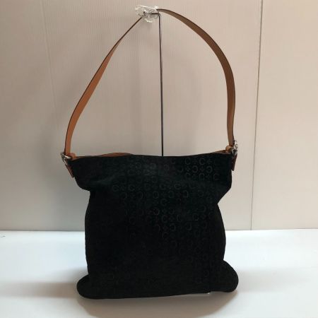  CELINE セリーヌ ショルダーバッグ　マカダム　スエード ブラック